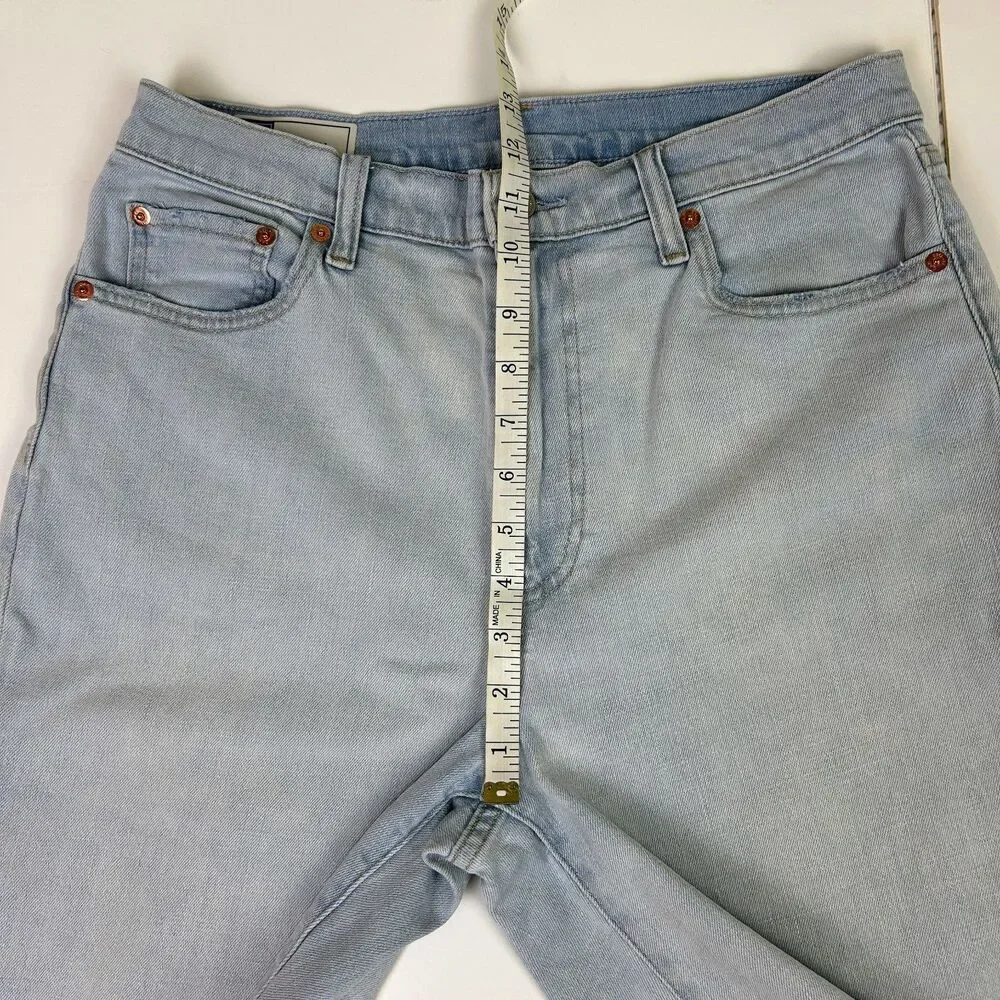 Gap Relaxed Bermuda Shorts Light Indigo Blue Wash Cut Offs Denim Sz 10 T Tall
